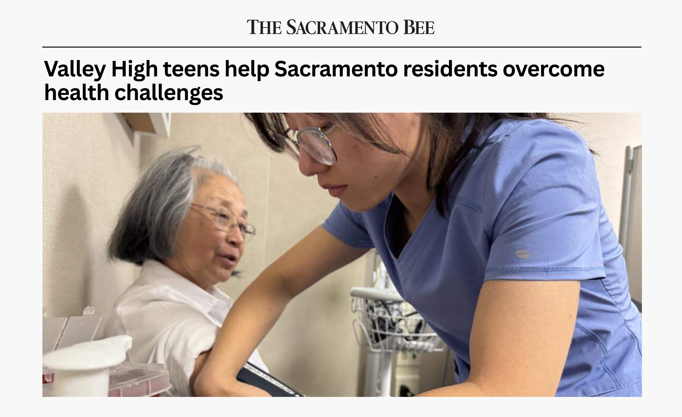 Valley High teens help Sacramento residents overcome health challenges